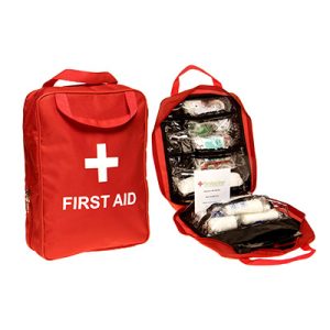 red first aid kit